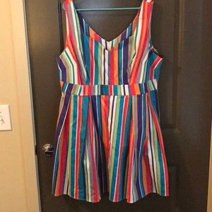NWT Modcloth rainbow striped dress. Size 2X